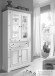 Wohnwand >WZ-0133< (3-teilig) weiss / eichefarbig - 377x214x42 (BxHxT)