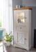 Wohnwand >WZ-0133< (2-teilig) weiss / eichefarbig - 268x177x42 (BxHxT)