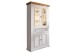 Wohnwand >WZ-0133< (2-teilig) weiss / eichefarbig - 298x214x42 (BxHxT)