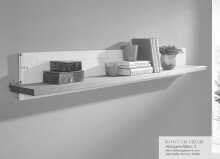 Wohnwand >WZ-0133< (4-teilig) weiss / eichefarbig - 327x214x42 (BxHxT)