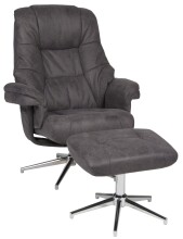 Relaxsessel >Burnaby< (2-teilig) inkl. Hocker, Relaxfunktion, anthrazit - 82x99x90 (BxHxT)