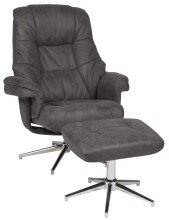Relaxsessel >Burnaby< (2-teilig) inkl. Hocker, Relaxfunktion, anthrazit - 82x99x90 (BxHxT)