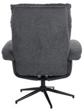 Relaxsessel >Olvera< (2-teilig) inkl. Hocker, anthrazit - 87x108x82 (BxHxT)