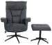 Relaxsessel >Olvera< (2-teilig) inkl. Hocker, anthrazit - 87x108x82 (BxHxT)