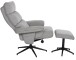 Relaxsessel >Zalea< (2-teilig) inkl. Hocker,  steingrau - 87x108x82 (BxHxT)