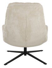 Relaxsessel >Porto< (2-teilig) inkl. Hocker, drehbar, Cord beige - 83x100x92 (BxHxT)