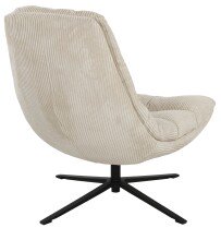 Relaxsessel >Porto< (2-teilig) inkl. Hocker, drehbar, Cord beige - 83x100x92 (BxHxT)