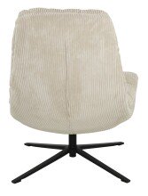 Relaxsessel >Porto< (2-teilig) inkl. Hocker, drehbar, Cord beige - 83x100x92 (BxHxT)