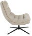 Relaxsessel >Porto< (2-teilig) inkl. Hocker, drehbar, Cord beige - 83x100x92 (BxHxT)