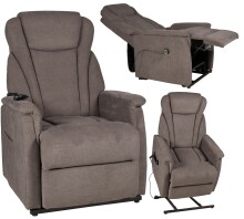 TV-Sessel >Toronto< 150kb, Aufstehhilfe, Relaxfunktion, dunkelbraun - 76x82x93cm (BxHxT)