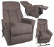 Massagesessel >Cadillac< Aufstehhilfe, Relaxfunktion, graubraun - 77x84x98cm (BxHxT)