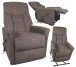 Massagesessel >Cadillac< Aufstehhilfe, Relaxfunktion, graubraun - 77x84x98cm (BxHxT)