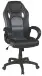 Chefsessel >Riley< Wippmechanik, Racer-Design, schwarz / grau - 66x108x66cm (BxHxT)
