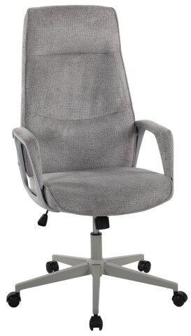 Chefsessel >Marinus< ergonomisch, Wippmechanik,  grau, Webstoff - 64x111x64cm (BxHxT)