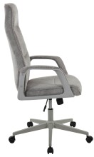 Chefsessel >Marinus< ergonomisch, Wippmechanik,  grau, Webstoff - 64x111x64cm (BxHxT)