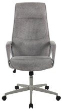 Chefsessel >Marinus< ergonomisch, Wippmechanik,  grau, Webstoff - 64x111x64cm (BxHxT)