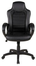 Chefsessel >Joris< ergonomisch, Wippmechanik, schwarz - 61x109x61cm (BxHxT)