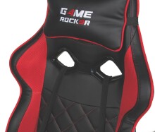Gaming-Stuhl >Game-Rocker< ergonomisch, schwarz / rot - 66x128x66cm (BxHxT)
