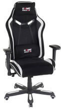Gaming-Stuhl >Game-Rocker< ergonomisch, schwarz / weiß - 66x128x66 (BxHxT)