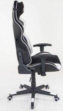 Gaming-Stuhl >Game-Rocker< ergonomisch, schwarz / weiß - 66x128x66 (BxHxT)