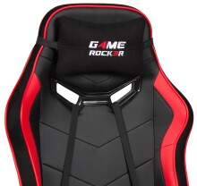Gaming-Stuhl >Game-Rocker< 150kg, ergonomisch, schwarz / rot - 72x128x72cm (BxHxT)