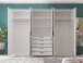 Drehtürenschrank >Arnis< 6 Türen, 5 Schubladen, Weiß - 270x210x52cm (BxHxT)