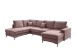 Wohnlandschaft >Rube< Schlaffunktion, 4804 Cord rosa - 309x92x198cm (BxHxT)