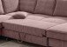 Wohnlandschaft >Rube< Schlaffunktion, 4804 Cord rosa - 309x92x198cm (BxHxT)
