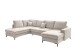 Wohnlandschaft >Rube< Schlaffunktion, Stauraum, Cord beige - 309x92x198cm (BxHxT)