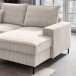Wohnlandschaft >Rube< Schlaffunktion, Stauraum, Cord beige - 309x92x198cm (BxHxT)