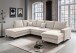 Wohnlandschaft >Rube< Schlaffunktion, Stauraum, Cord beige - 309x92x198cm (BxHxT)
