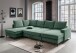 Wohnlandschaft >Rube< Schlaffunktion, Stauraum, Cord moosgrün - 309x92x198cm (BxHxT)
