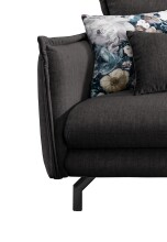 Polsterecke >Launce< verstellbare Armlehnen, Zierkissen, Anthrazit - 255x94cm (BxH)