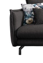 Polsterecke >Launce< verstellbare Armlehnen, Zierkissen, Anthrazit - 255x94cm (BxH)