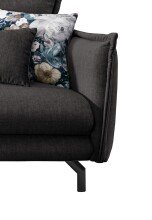 Polsterecke >Launce< verstellbare Armlehnen, Zierkissen, Anthrazit - 255x94cm (BxH)