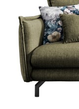 Polsterecke >Launce< verstellbare Armlehnen, Zier-Wendekissen, grün - 255x94x180cm (BxHxT)