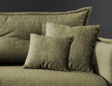 Polstergarnitur >Launce< verstellbare Armlehnen, Zier-Wendekissen, grün - 255x94x180cm (BxHxT)