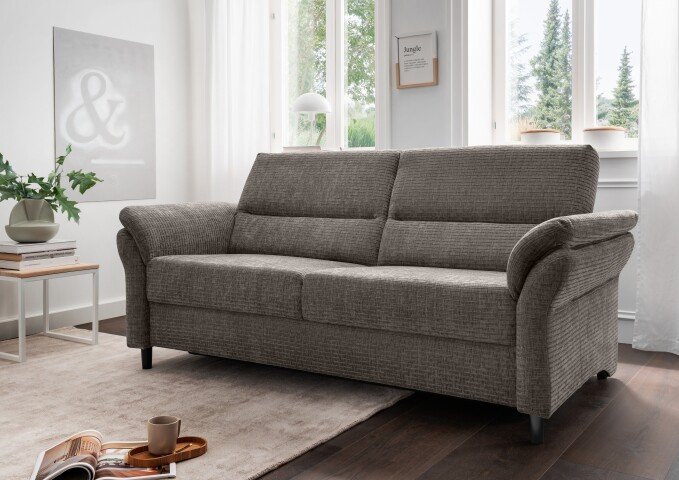 3-Sitzer >Cherish< in grau-braun - 192x90x89 (BxHxT)