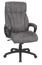 Chefsessel >John< 150kg, grau, Mikrofaser -...