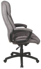 Chefsessel >John< 150kg, grau, Mikrofaser - 68x111x68cm (BxHxT)