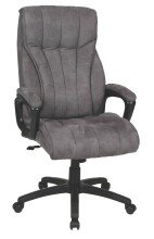 Chefsessel >John< 150kg, grau, Mikrofaser - 68x111x68cm (BxHxT)