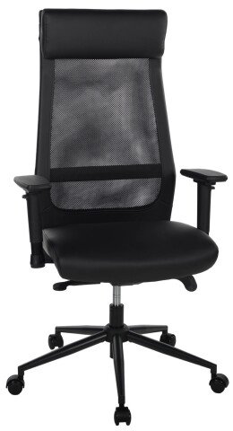 Bürostuhl >Homepro< Kaltschaumpolster, Netrücken, schwarz - 68x117x68cm (BxHxT)