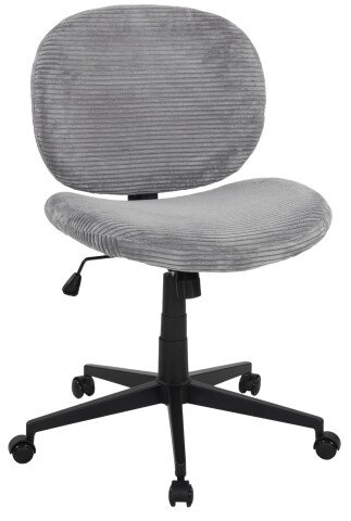 Bürostuhl >Tilo< in grau, Kordstoff - 61x90x61cm (BxHxT)
