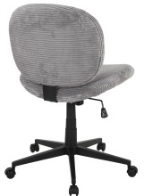 Bürostuhl >Tilo< in grau, Kordstoff - 61x90x61cm (BxHxT)