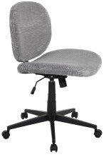 Bürostuhl >Tilo< in grau, Kordstoff - 61x90x61cm (BxHxT)