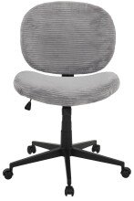 Bürostuhl >Tilo< in grau, Kordstoff - 61x90x61cm (BxHxT)