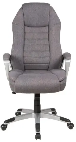 Chefsessel >Dirk< Federkern,  dunkelgrau, Webstoff - 66x116x66cm (BxHxT)