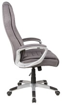 Chefsessel >Dirk< Federkern,  dunkelgrau, Webstoff - 66x116x66cm (BxHxT)