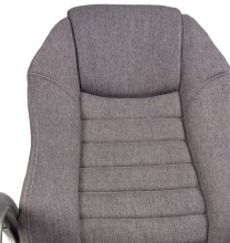 Chefsessel >Dirk< Federkern,  dunkelgrau, Webstoff - 66x116x66cm (BxHxT)