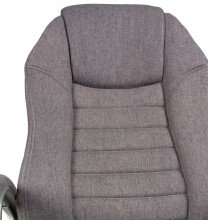 Chefsessel >Dirk< Federkern,  dunkelgrau, Webstoff - 66x116x66cm (BxHxT)